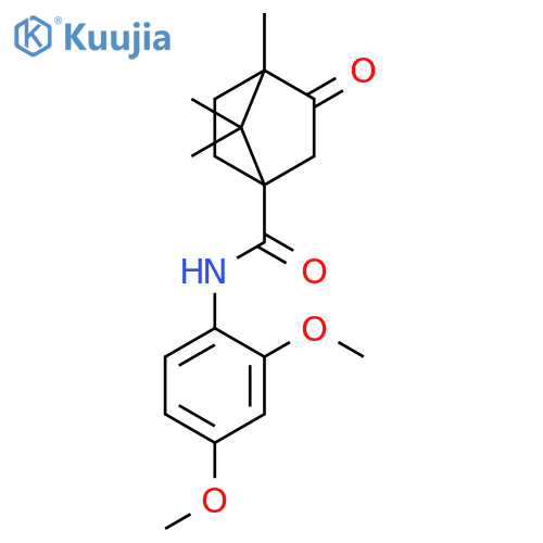N-(2,4-dimethoxyphenyl)-4,7,7-trimethyl-3-oxobicyclo2.2.1heptane-1-carboxamide structure