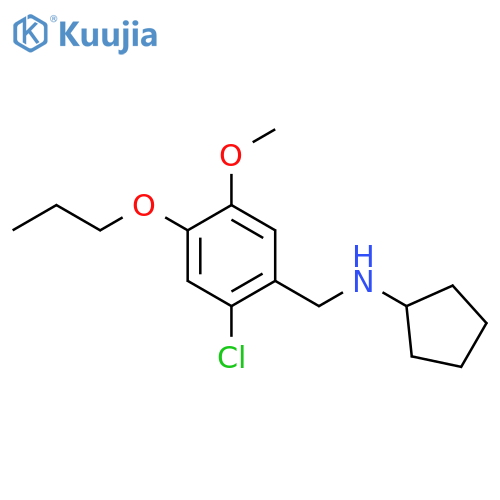 (2-Chloro-5-methoxy-4-propoxy-benzyl)-cyclopentyl-amine structure