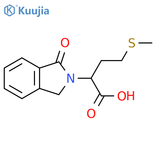 4-(methylsulfanyl)-2-(1-oxo-1,3-dihydro-2H-isoindol-2-yl)butanoic acid structure
