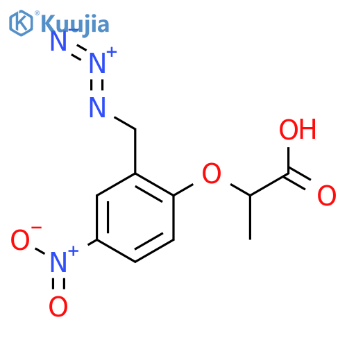 Propanoic acid, 2-[2-(azidomethyl)-4-nitrophenoxy]- structure