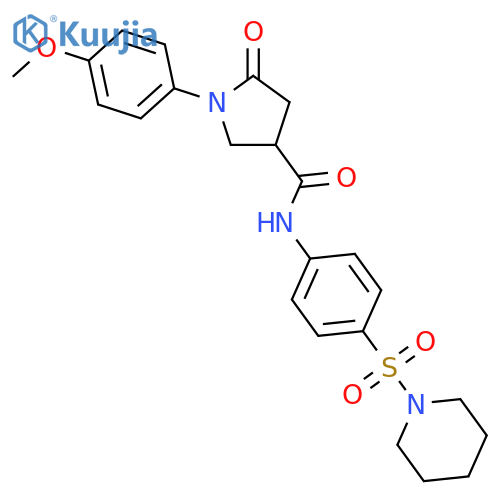 <br>1-(4-Methoxy-phenyl)-5-oxo-pyrrolidine-3-carboxylic acid [4-(piperidine-1-s ulfonyl)-phenyl]-amide structure