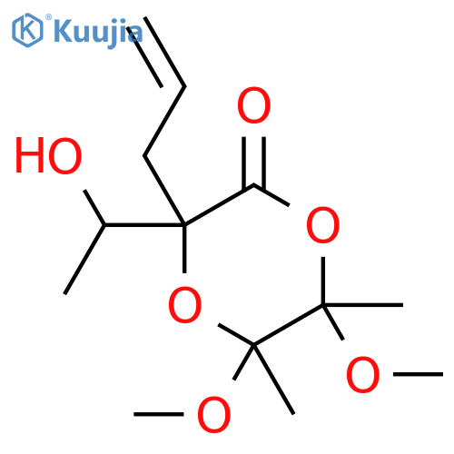 1,4-Dioxan-2-one,3-[(1S)-1-hydroxyethyl]-5,6-dimethoxy-5,6-dimethyl-3-(2-propenyl)-,(3S,5R,6R)- structure