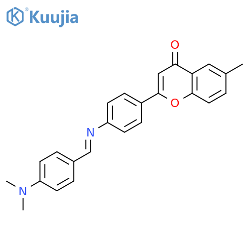 4H-1-Benzopyran-4-one,2-[4-[[[4-(dimethylamino)phenyl]methylene]amino]phenyl]-6-methyl- structure