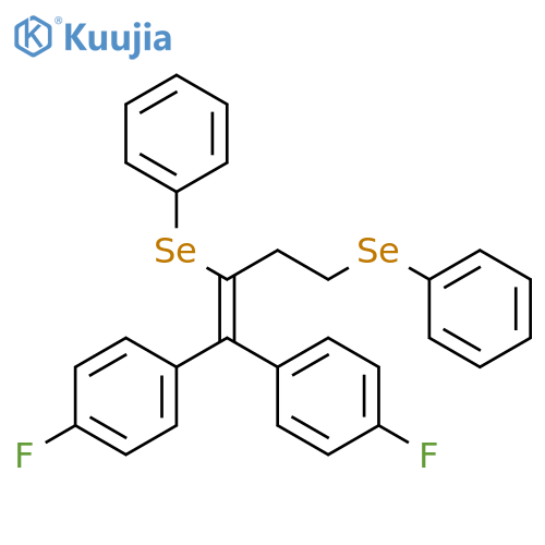 Benzene, 1,1'-[2,4-bis(phenylseleno)-1-butenylidene]bis[4-fluoro- structure