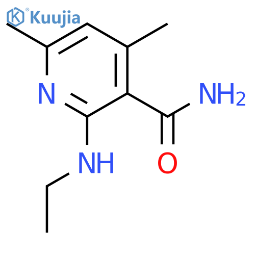 3-Pyridinecarboxamide, 2-(ethylamino)-4,6-dimethyl- structure