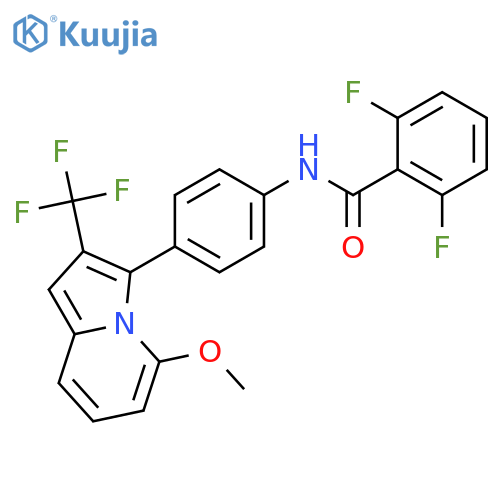 Benzamide,2,6-difluoro-N-[4-[5-methoxy-2-(trifluoromethyl)-3-indolizinyl]phenyl]- structure
