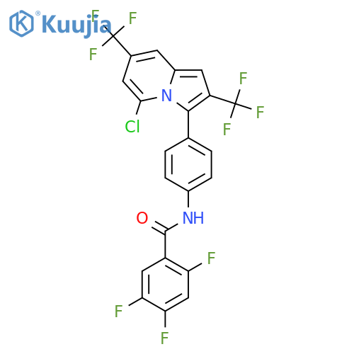 Benzamide,N-[4-[5-chloro-2,7-bis(trifluoromethyl)-3-indolizinyl]phenyl]-2,4,5-trifluoro- structure