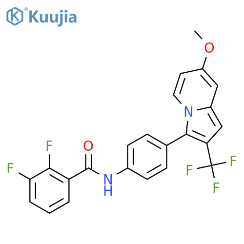 Benzamide,2,3-difluoro-N-[4-[7-methoxy-2-(trifluoromethyl)-3-indolizinyl]phenyl]- structure