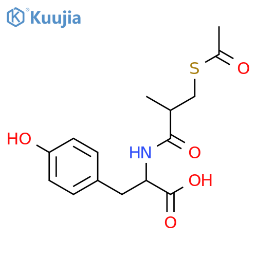 L-Tyrosine, N-[3-(acetylthio)-2-methyl-1-oxopropyl]- structure