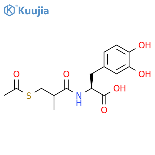 L-Tyrosine, N-[3-(acetylthio)-2-methyl-1-oxopropyl]-3-hydroxy- structure