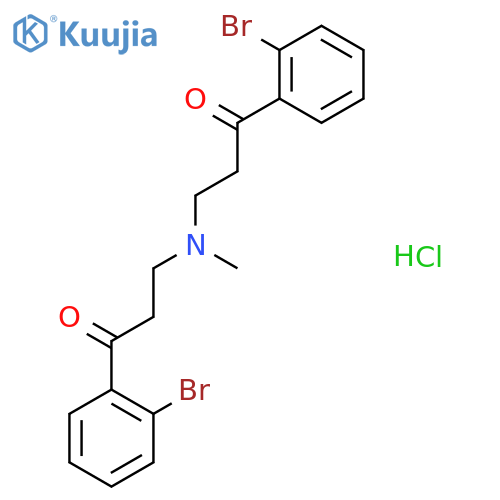 1-Propanone, 3,3'-(methylimino)bis[1-(2-bromophenyl)-, hydrochloride structure