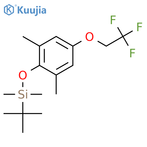 Silane,(1,1-dimethylethyl)[2,6-dimethyl-4-(2,2,2-trifluoroethoxy)phenoxy]dimethyl- structure