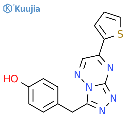 Phenol, 4-[[7-(2-thienyl)-1,2,4-triazolo[4,3-b][1,2,4]triazin-3-yl]methyl]- structure