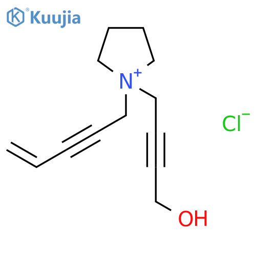 Pyrrolidinium, 1-(4-hydroxy-2-butynyl)-1-(4-penten-2-ynyl)-, chloride structure