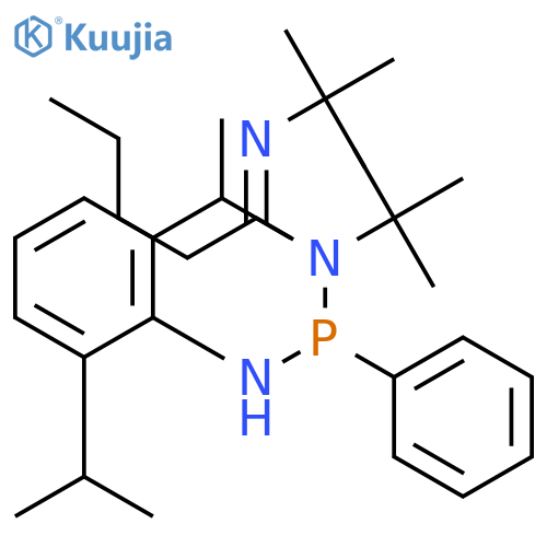 Pentanimidamide,N-[[[2,6-bis(1-methylethyl)phenyl]amino]phenylphosphino]-N,N'-bis(1,1-dimethylethyl)- structure