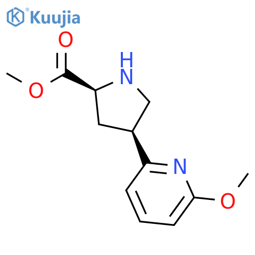 L-Proline,4-(6-methoxy-2-pyridinyl)-, methyl ester, (4S)- structure