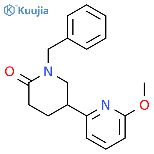 2-Piperidinone, 5-(6-methoxy-2-pyridinyl)-1-(phenylmethyl)-, (5S)- structure