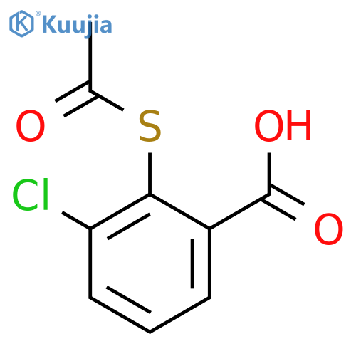 BENZOIC ACID, 2-(ACETYLTHIO)-3-CHLORO- structure