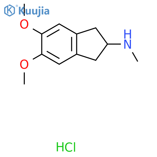 5,6-dimethoxy-N-methyl-2,3-dihydro-1H-inden-2-amine hydrochloride structure