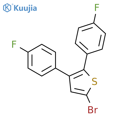 Thiophene, 5-bromo-2,3-bis(4-fluorophenyl)- structure