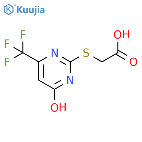 Aceticacid, 2-[[1,6-dihydro-6-oxo-4-(trifluoromethyl)-2-pyrimidinyl]thio]- structure