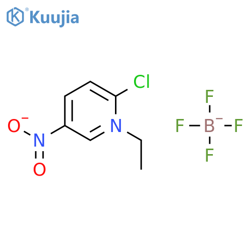 2-Chloro-1-ethyl-5-nitropyridin-1-ium tetrafluoroborate structure
