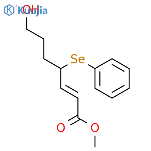 2-Heptenoic acid, 7-hydroxy-4-(phenylseleno)-, methyl ester structure