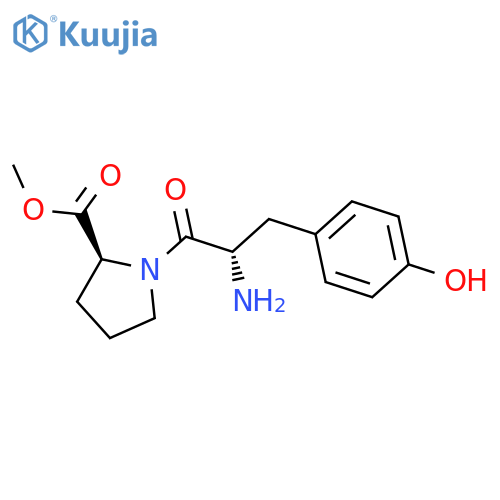 methyl (2S)-1-[(2S)-2-amino-3-(4-hydroxyphenyl)propanoyl]pyrrolidine-2-carboxylate structure