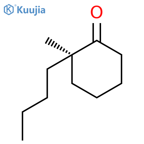 CYCLOHEXANONE, 2-BUTYL-2-METHYL-, (R)- structure