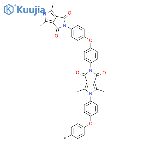 POLY[(1,3-DIMETHYL-4,6-DIOXOPYRROLO[3,4-C]PYRROLE-2,5(4H,6H)-DIYL)-1,4-PHENYLENEOXY-1,4-PHENYLENE(4,6-DIMETHYL-1,3-DIOXOPYRROLO[3,4-C]PYRROLE-2,5(1H,3H)-DIYL)-1,4-PHENYLENEOXY-1,4-PHENYLENE] structure