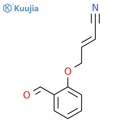 4-(2-Formylphenoxy)but-2-enenitrile structure