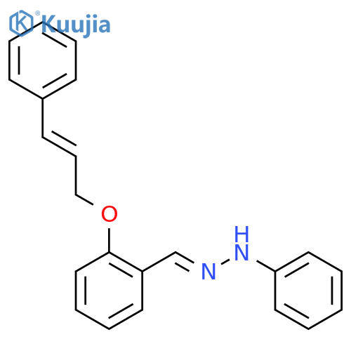 Benzaldehyde, 2-[(3-phenyl-2-propenyl)oxy]-, phenylhydrazone structure