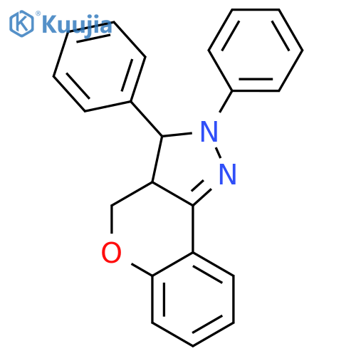 [1]Benzopyrano[4,3-c]pyrazole, 2,3,3a,4-tetrahydro-2,3-diphenyl- structure