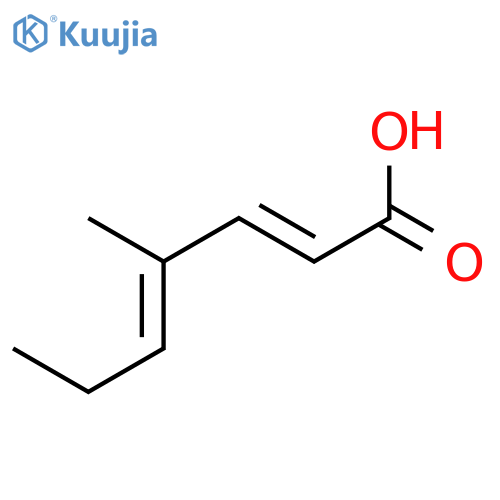 2,4-HEPTADIENOIC ACID, 4-METHYL-, (E,E)- structure