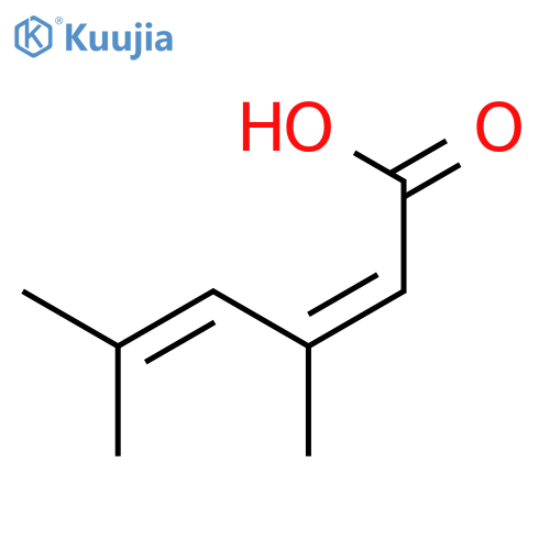 2,4-HEXADIENOIC ACID, 3,5-DIMETHYL-, (Z)- structure