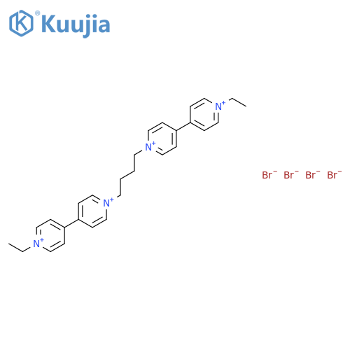 4,4'-BIPYRIDINIUM, 1,1''-(1,4-BUTANEDIYL)BIS[1'-ETHYL-, TETRABROMIDE structure