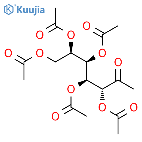 D-gluco-2-Heptulose, 1-deoxy-, pentaacetate structure