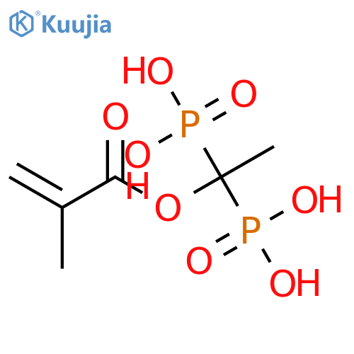 2-Propenoic acid, 2-methyl-, 1,1-diphosphonoethyl ester structure