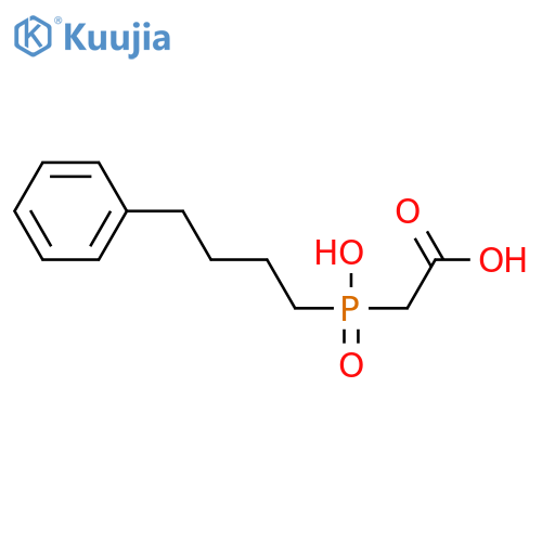 ((4-Phenylbutyl)hydroxyphosphoryl)acetic acid structure