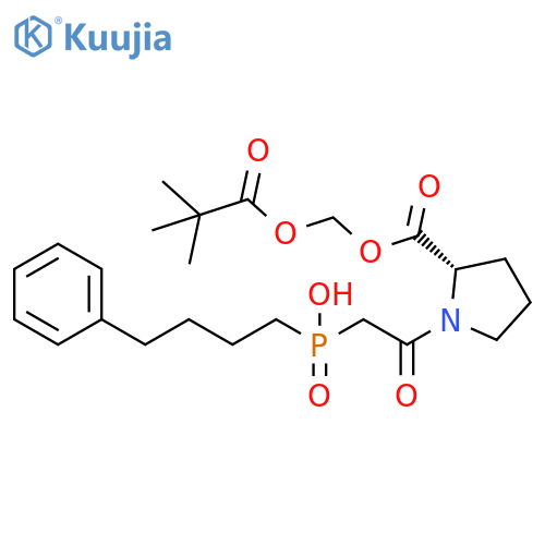 L-Proline, 1-[[hydroxy(4-phenylbutyl)phosphinyl]acetyl]-, (2,2-dimethyl-1-oxopropoxy)methyl ester (9CI) structure