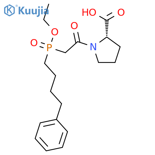 L-PROLINE, 1-[[ETHOXY(4-PHENYLBUTYL)PHOSPHINYL]ACETYL]- structure