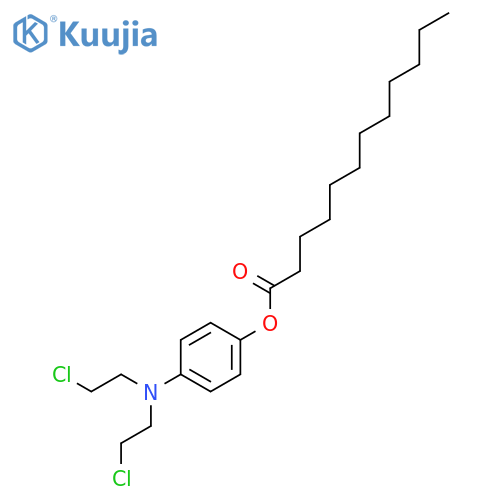 4-[bis(2-chloroethyl)amino]phenyl dodecanoate structure