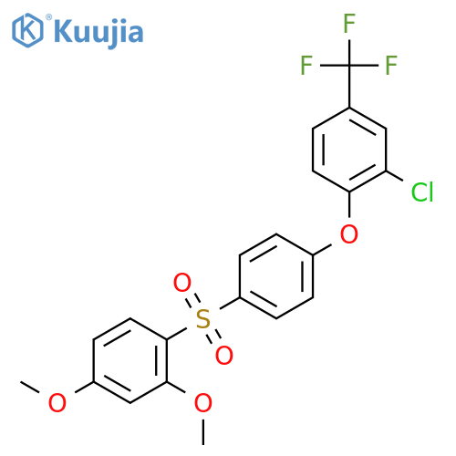 Benzene,1-[2-chloro-4-(trifluoromethyl)phenoxy]-4-[(2,4-dimethoxyphenyl)sulfonyl]- structure