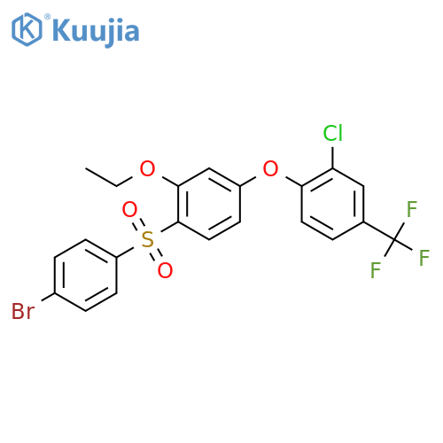 Benzene,1-[(4-bromophenyl)sulfonyl]-4-[2-chloro-4-(trifluoromethyl)phenoxy]-2-ethoxy- structure