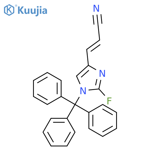 2-Propenenitrile, 3-[2-fluoro-1-(triphenylmethyl)-1H-imidazol-4-yl]- structure