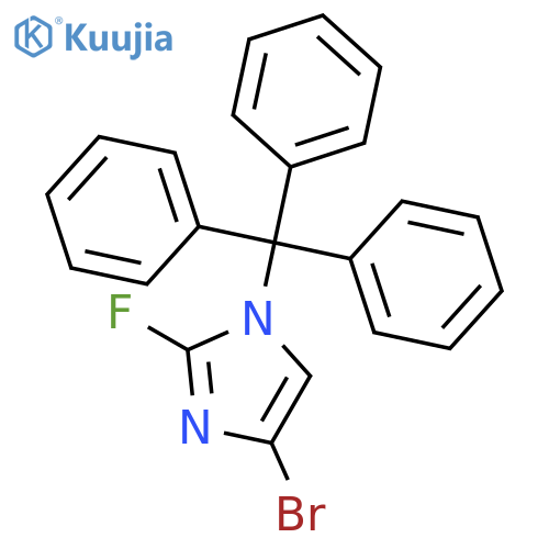 1H-Imidazole, 4-bromo-2-fluoro-1-(triphenylmethyl)- structure