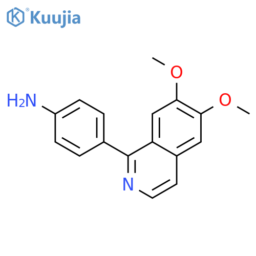 BENZENAMINE, 4-(6,7-DIMETHOXY-1-ISOQUINOLINYL)- structure