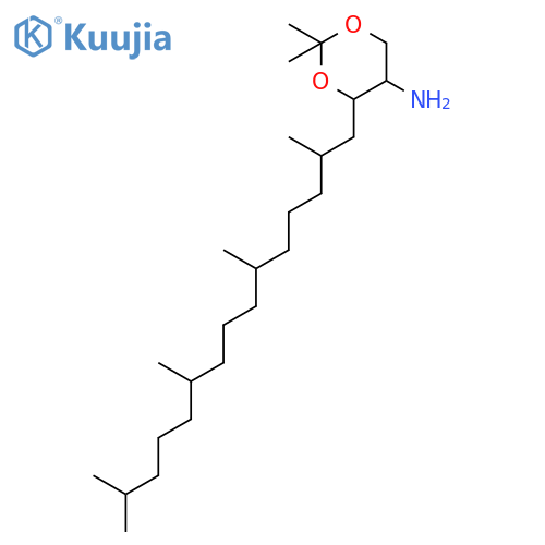 1,3-DIOXAN-5-AMINE, 2,2-DIMETHYL-4-(2,6,10,14-TETRAMETHYLPENTADECYL)- structure
