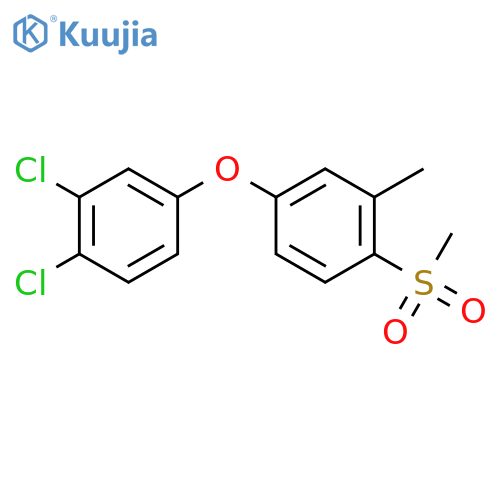 1,2-dichloro-4-[3-methyl-4-(methylsulfonyl)phenoxy]benzene structure