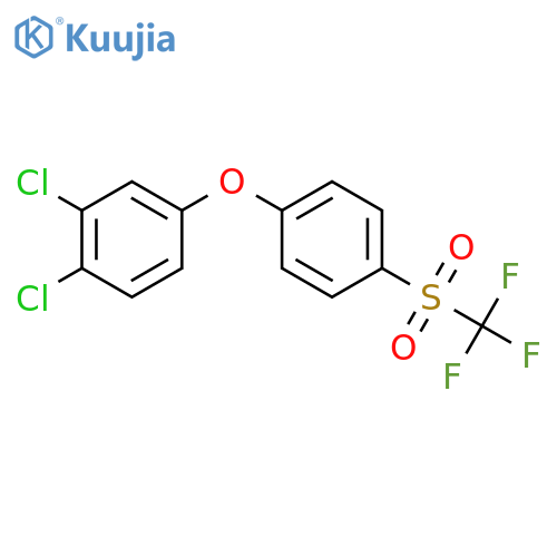 1,2-dichloro-4-{4-[(trifluoromethyl)sulfonyl]phenoxy}benzene structure